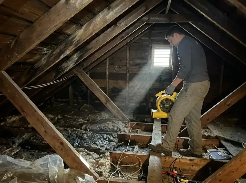 attic-water-damage-drying-proc-007 — frequently asked questions, Emergency Water Extraction & 24/7 Flood Response in Jenning…